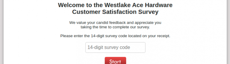 Westlake Ace Hardware Survey