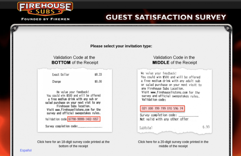 Firehouse Subs Guest Survey