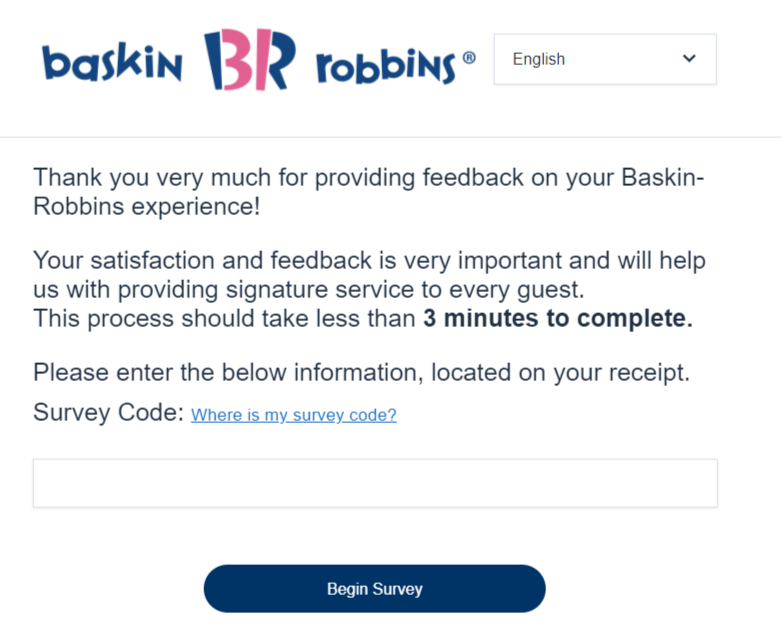 baskin robbins survey