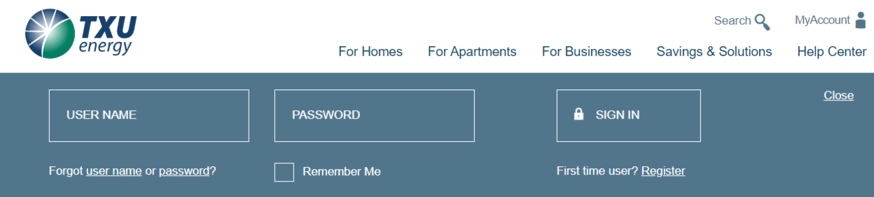 TXU login