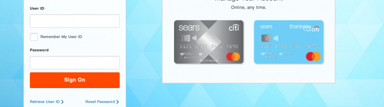 sears credit card login